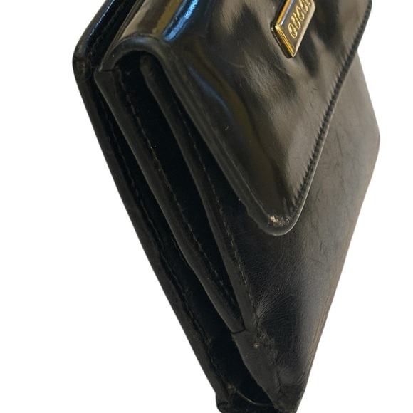 Vintage Gucci Black Patent Leather Wallet – Buttery Soft Leather - Picture 8 of 13